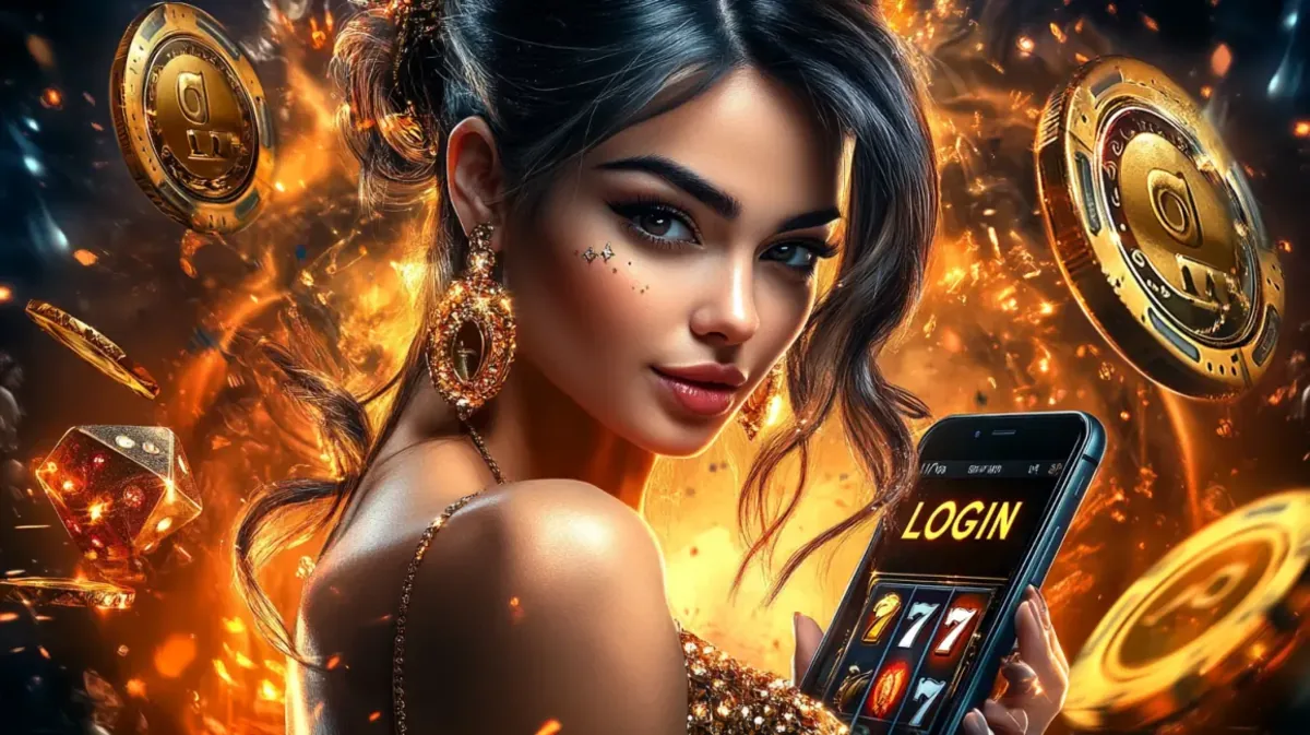 Elegant woman with TK685 login slots app